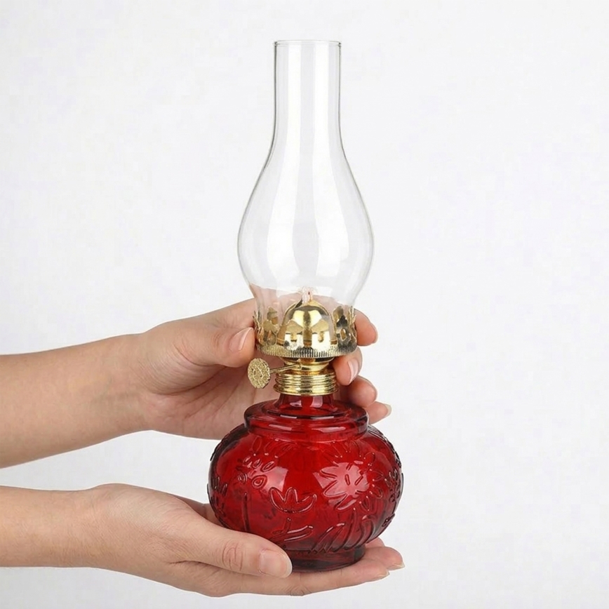 Brilagi - Petrolejová lampa MERLIN červená