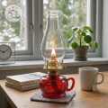 Brilagi - Petrolejová lampa MERLIN červená