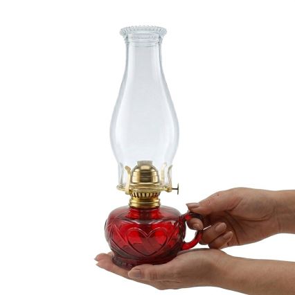 Brilagi - Petrolejová lampa MERLIN červená