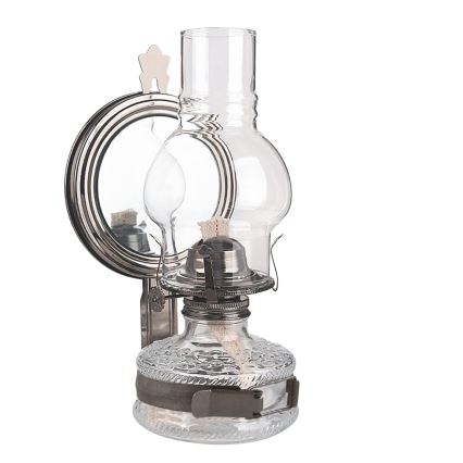Brilagi - Petrolejová lampa MERLIN čierny chróm