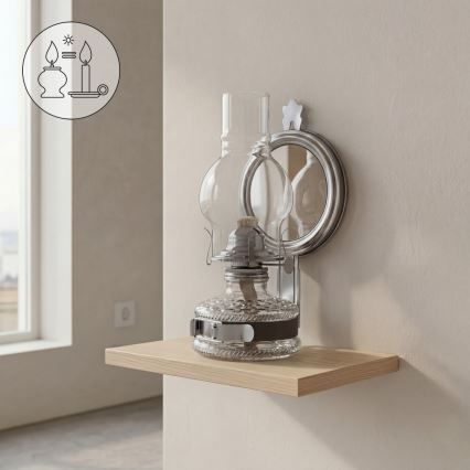 Brilagi - Petrolejová lampa MERLIN čierny chróm