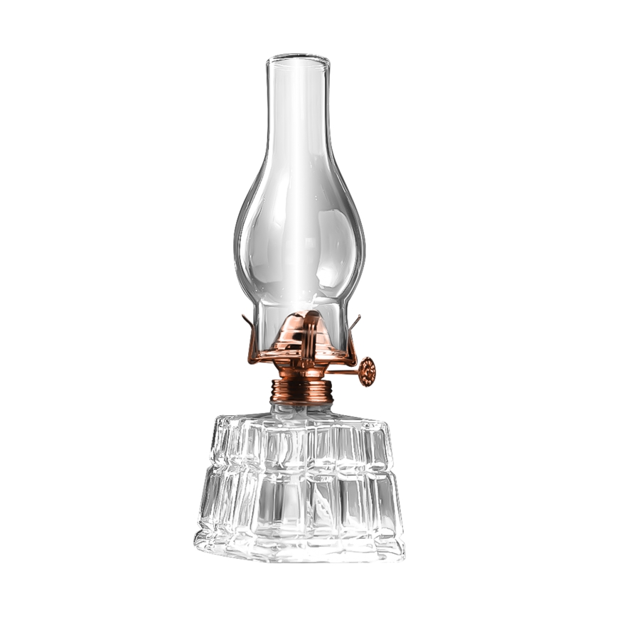 Brilagi - Petrolejová lampa MERLIN číra/bronzová/patina