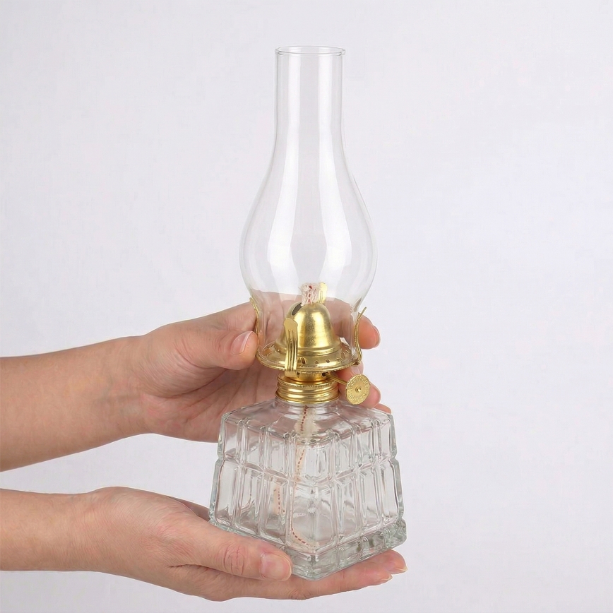 Brilagi - Petrolejová lampa MERLIN číra/zlatá