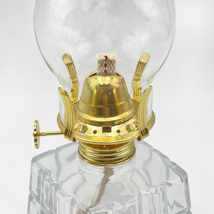 Brilagi - Petrolejová lampa MERLIN číra/zlatá