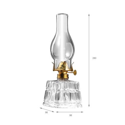 Brilagi - Petrolejová lampa MERLIN číra/zlatá