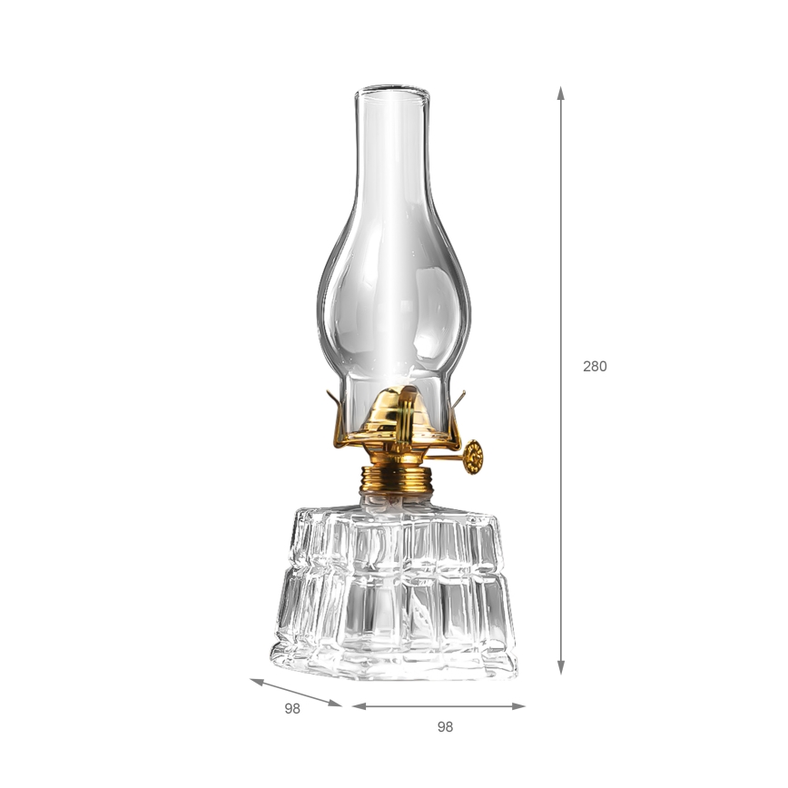 Brilagi - Petrolejová lampa MERLIN číra/zlatá