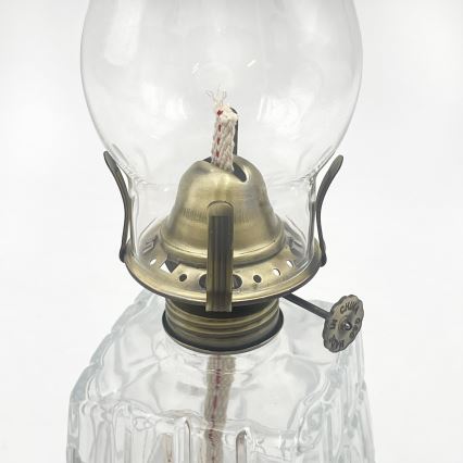 Brilagi - Petrolejová lampa MERLIN číra/zlatá/patina