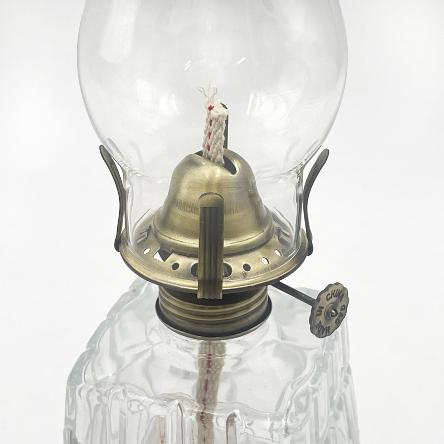 Brilagi - Petrolejová lampa MERLIN číra/zlatá/patina