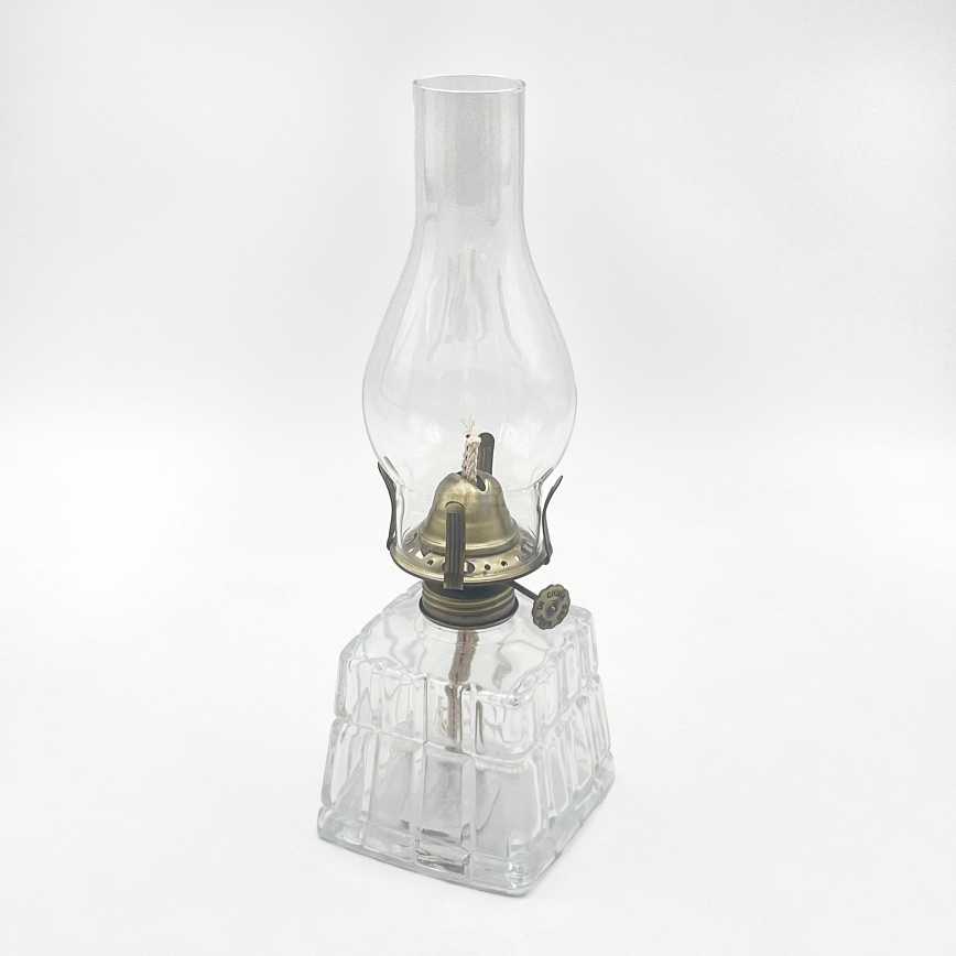 Brilagi - Petrolejová lampa MERLIN číra/zlatá/patina