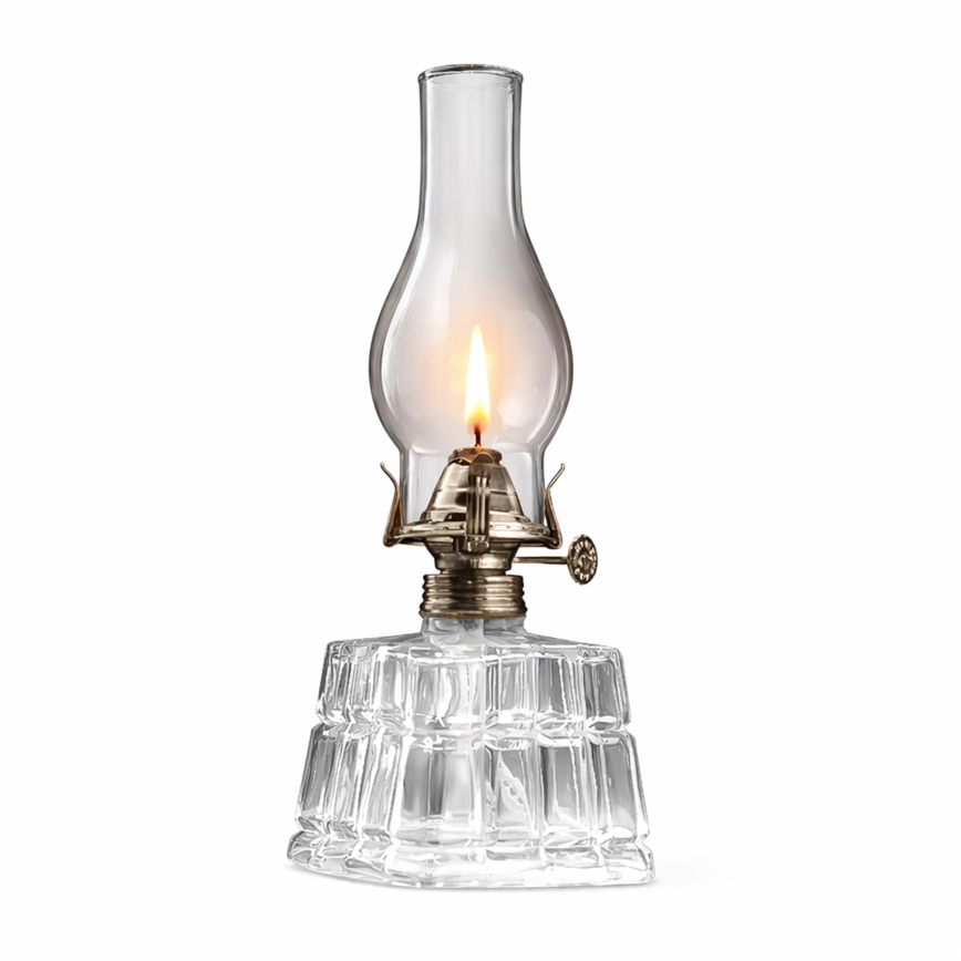 Brilagi - Petrolejová lampa MERLIN číra/zlatá/patina