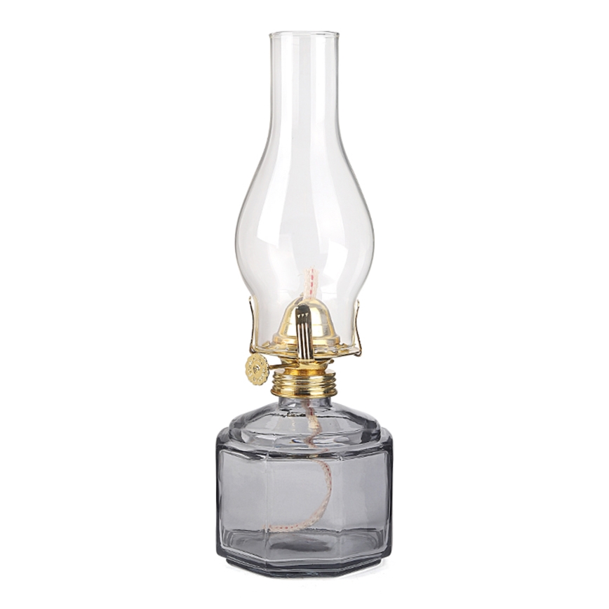 Brilagi - Petrolejová lampa MERLIN dymová/šedá