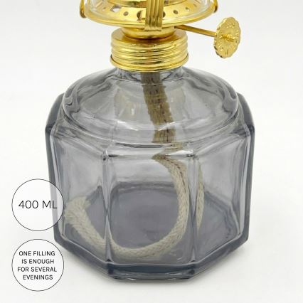 Brilagi - Petrolejová lampa MERLIN dymová/šedá