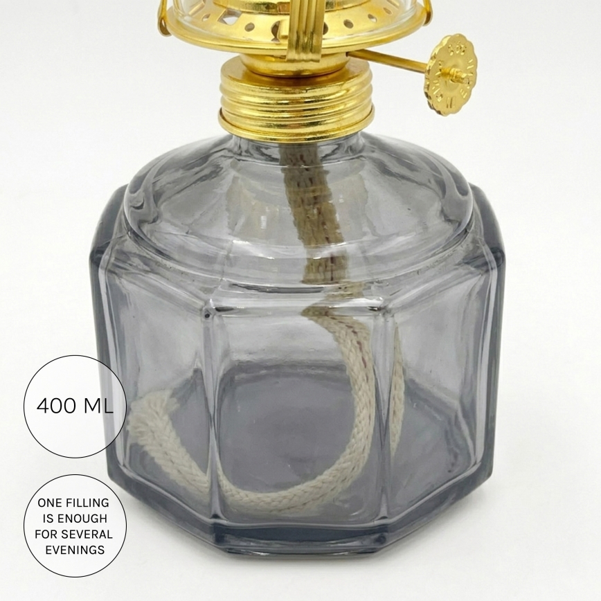 Brilagi - Petrolejová lampa MERLIN dymová/šedá