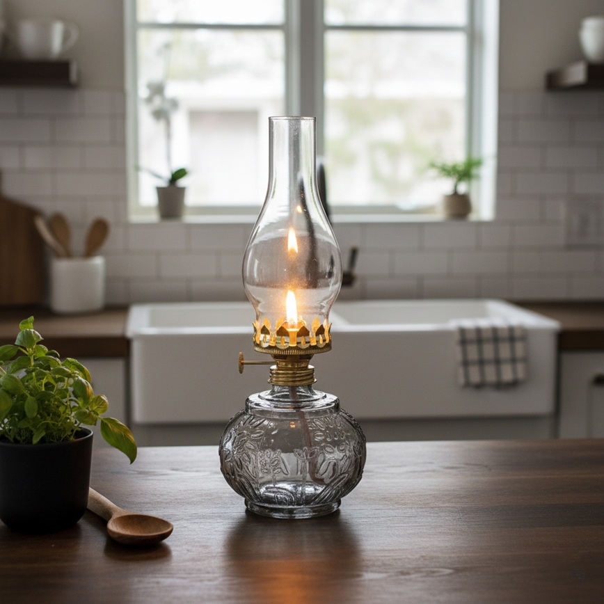 Brilagi - Petrolejová lampa MERLIN dymová/šedá