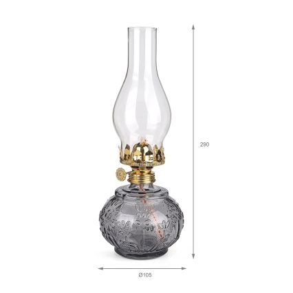 Brilagi - Petrolejová lampa MERLIN dymová/šedá