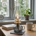 Brilagi - Petrolejová lampa MERLIN dymová/sivá