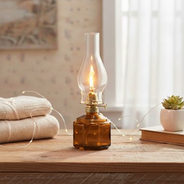 Brilagi - Petrolejová lampa MERLIN oranžová
