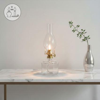 Brilagi - Petrolejová lampa MERLIN priehľadná