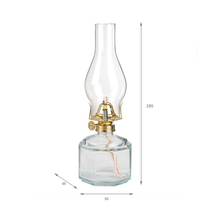 Brilagi - Petrolejová lampa MERLIN priehľadná