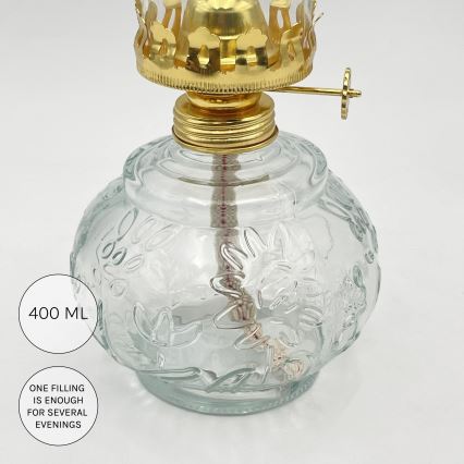 Brilagi - Petrolejová lampa MERLIN priehľadná