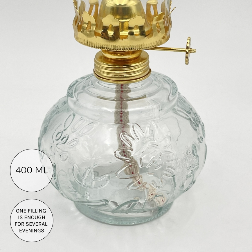 Brilagi - Petrolejová lampa MERLIN priehľadná