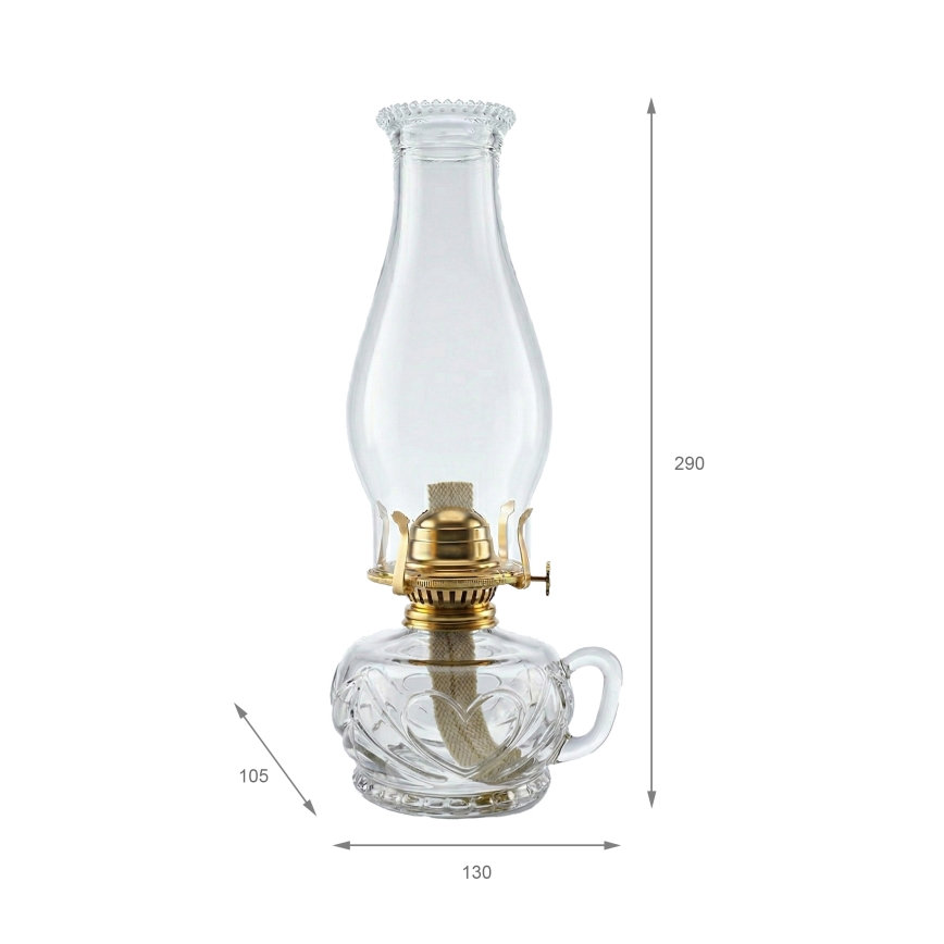 Brilagi - Petrolejová lampa MERLIN priehľadná