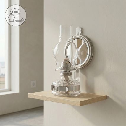 Brilagi - Petrolejová lampa MERLIN v lesklom chróme