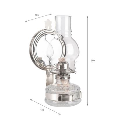 Brilagi - Petrolejová lampa MERLIN v lesklom chróme