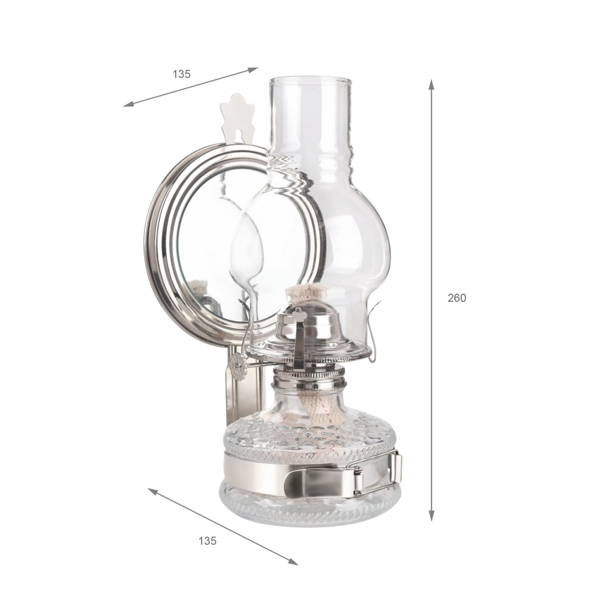 Brilagi - Petrolejová lampa MERLIN v lesklom chróme