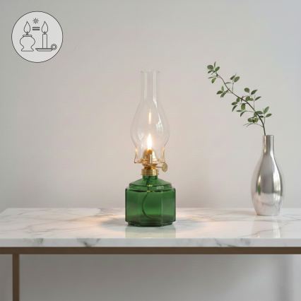 Brilagi - Petrolejová lampa MERLIN zelená