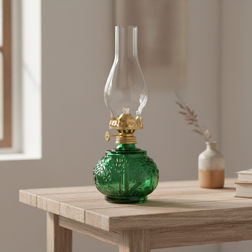 Brilagi - Petrolejová lampa MERLIN zelená