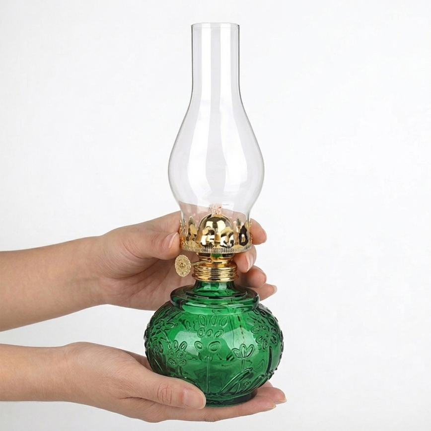 Brilagi - Petrolejová lampa MERLIN zelená