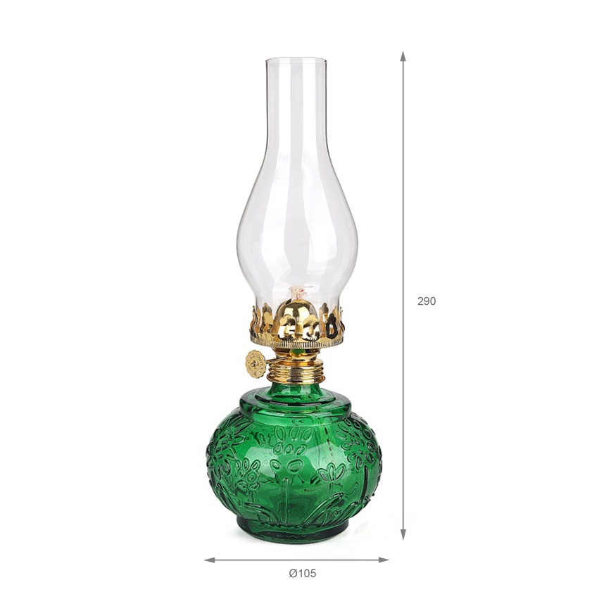 Brilagi - Petrolejová lampa MERLIN zelená