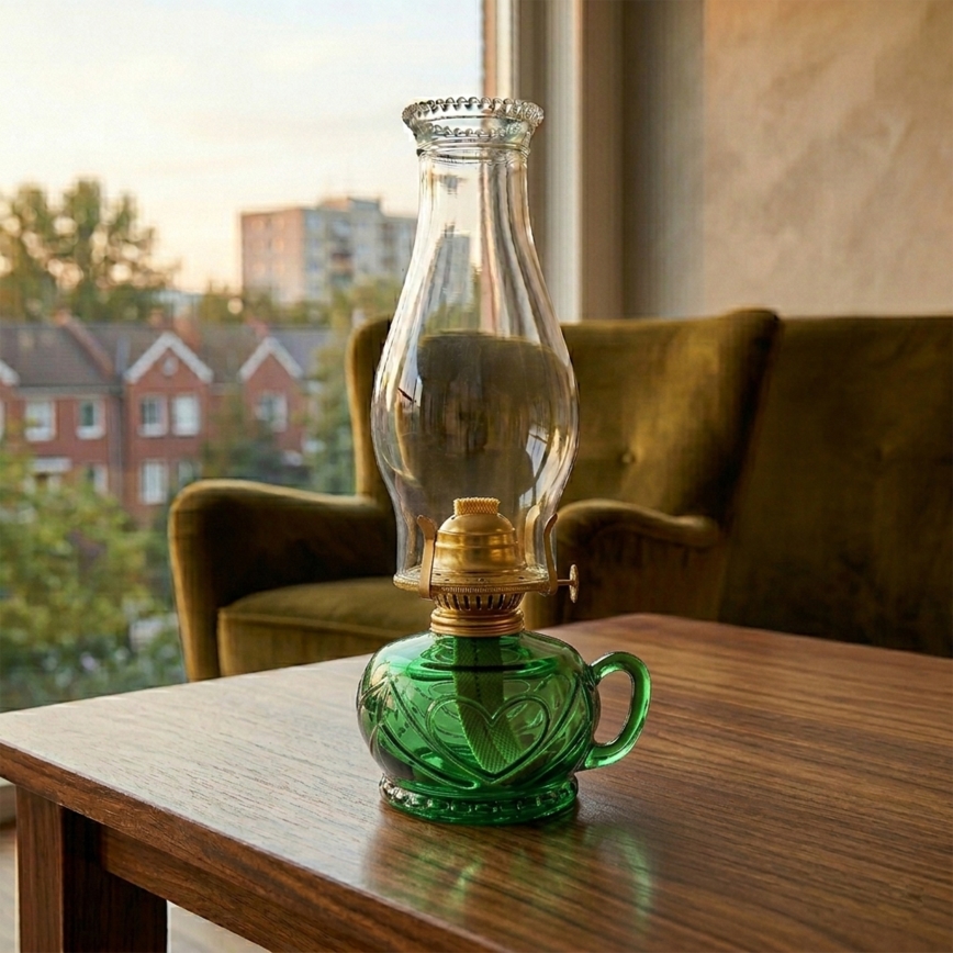 Brilagi - Petrolejová lampa MERLIN zelená