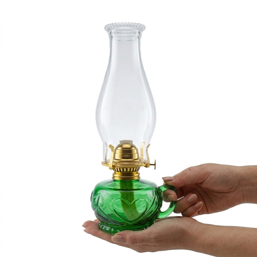 Brilagi - Petrolejová lampa MERLIN zelená
