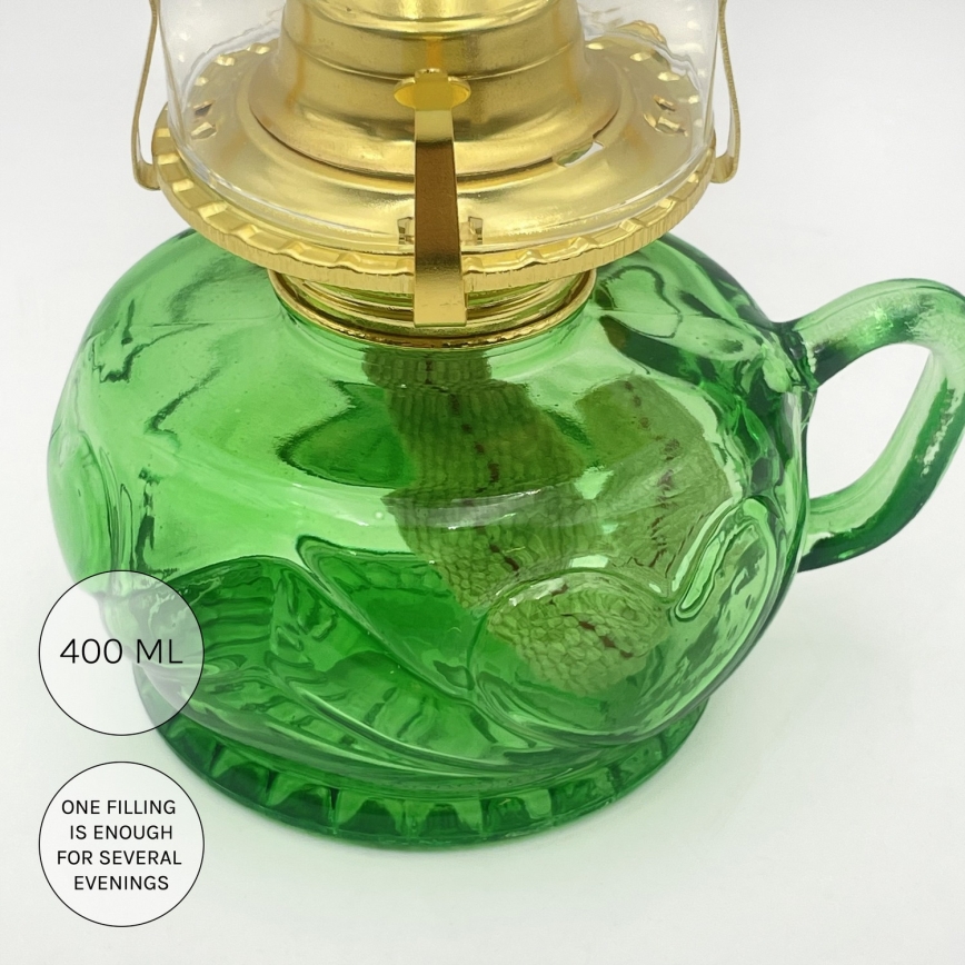Brilagi - Petrolejová lampa MERLIN zelená