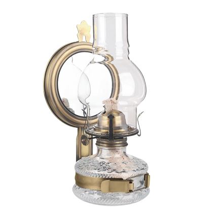 Brilagi - petrolejová lampa MERLIN, zlatá s patinou