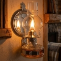 Brilagi - Petrolejová lampa so zrkadlom MERLIN lesklý chróm