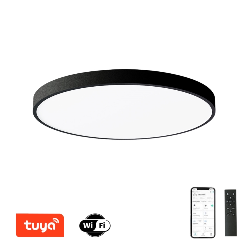 Brilagi - LED stmievateľné stropné svietidlo POOL SMART LED/128W/230V 3000-6000K priemer 100 cm Wi-Fi Tuya čierna + diaľkové ovládanie