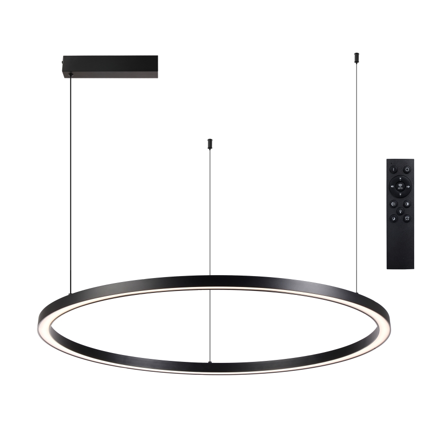 Brilagi - LED stmievateľný luster na lanku PORTOFINO LED/60W/230V 3000-6000K pr. 80 cm čierna + diaľkové ovládanie