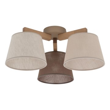 Brilagi - Prisadené stropné svietidlo LATTE SABIA 3xE27/15W/230V borovica/mix