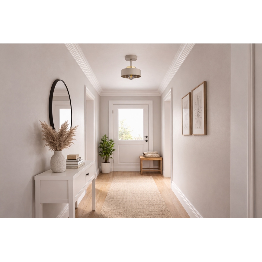 Brilagi - Prisadený luster 1xE27/60W/230V béžová/zlatá