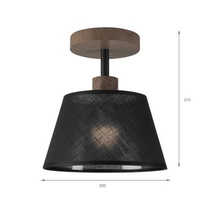 Brilagi - Prisadený luster ANTHONY 1xE14/60W/230V dub orech/čierna