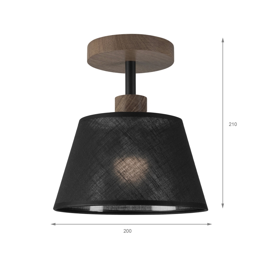 Brilagi - Prisadený luster ANTHONY 1xE14/60W/230V dub orech/čierna