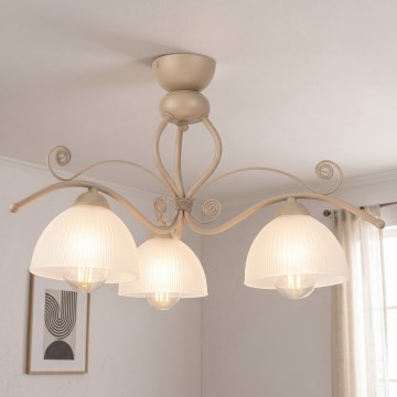 Brilagi - Prisadený luster ANTICO MODERN 3xE27/60W/230V béžová