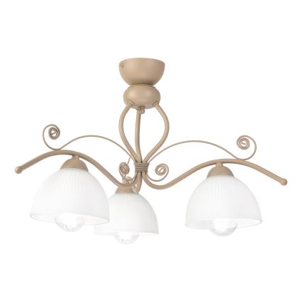 Brilagi - Prisadený luster ANTICO MODERN 3xE27/60W/230V béžová