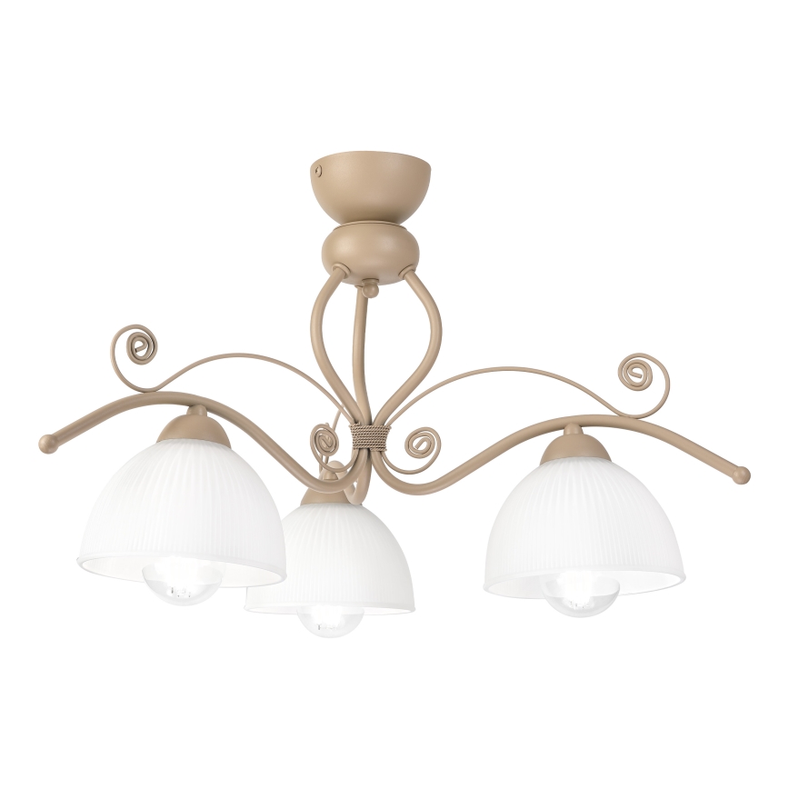 Brilagi - Prisadený luster ANTICO MODERN 3xE27/60W/230V béžová