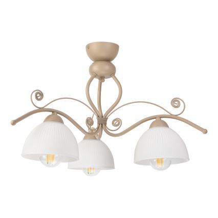 Brilagi - Prisadený luster ANTICO MODERN 3xE27/60W/230V béžová