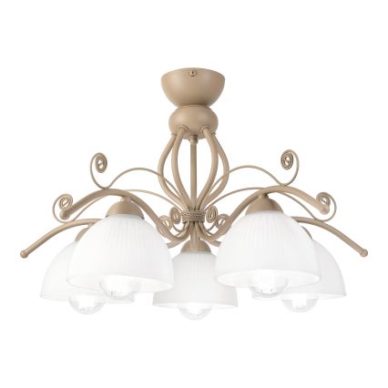 Brilagi - Prisadený luster ANTICO MODERN 5xE27/60W/230V béžová