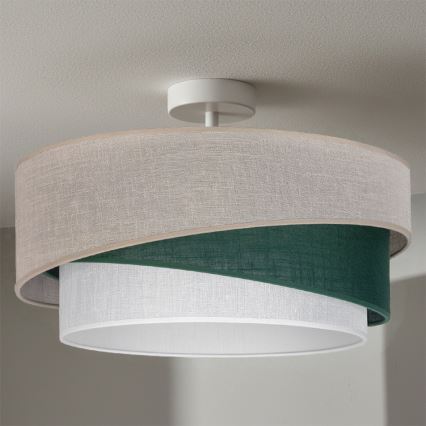 Brilagi - Prisadený luster ARROW 1xE27/60W/230V pr. 45 cm béžový/zelený/biely